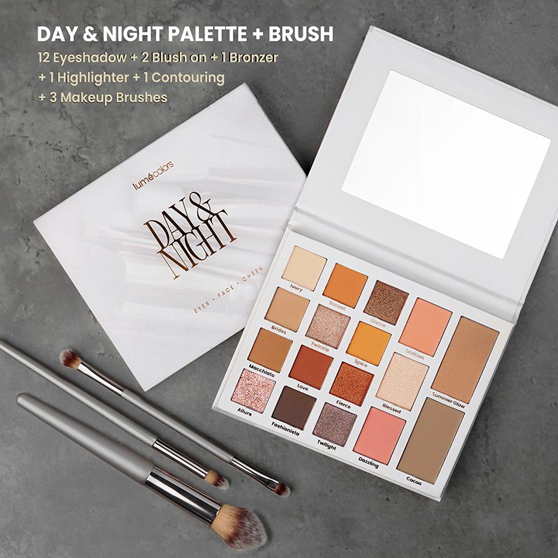Day & Night Palette Eyeshadow + Brush